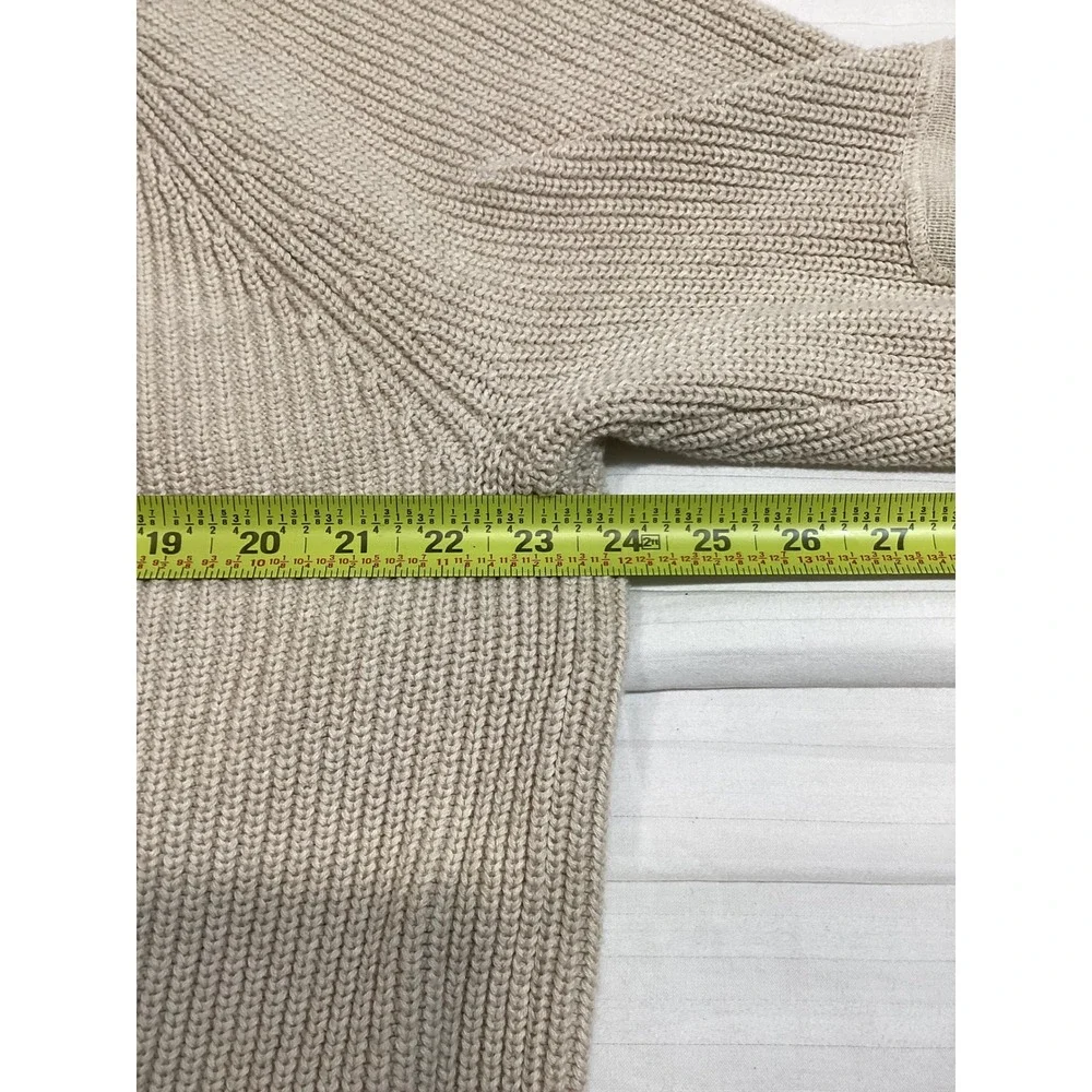 Banana Republic Mens XL Full‎ Zip Heavy Ribbed Cardigan Sweater Elbow Patches